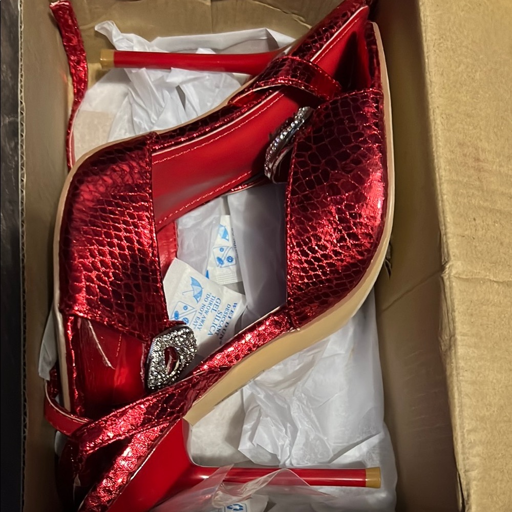 Elegant Red Stiletto Heels